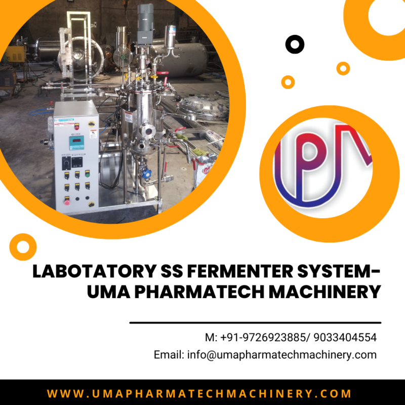 Laboratory SS Fermenter Bioreactor For Biotech Laboratory-Uma Pharmatech Machinery