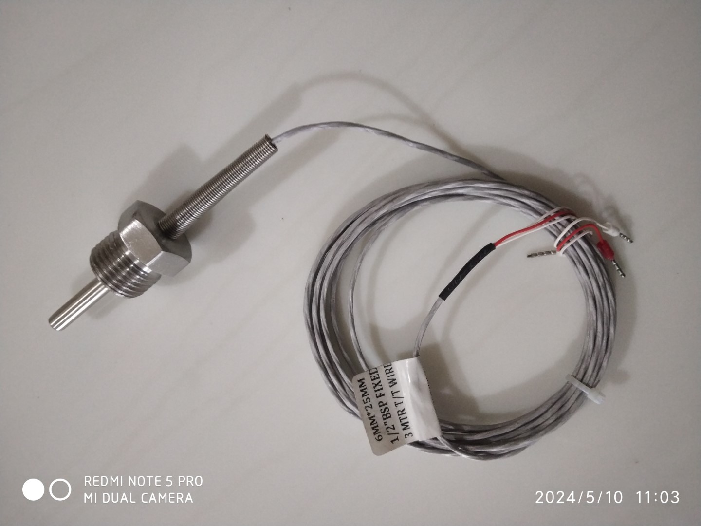 Temperature-Sensor-pt100-size-BSP-with-ptfe-coated-3-meter-cable